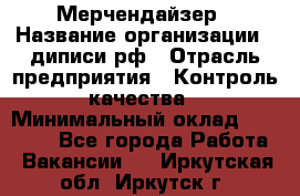 Мерчендайзер › Название организации ­ диписи.рф › Отрасль предприятия ­ Контроль качества › Минимальный оклад ­ 20 000 - Все города Работа » Вакансии   . Иркутская обл.,Иркутск г.